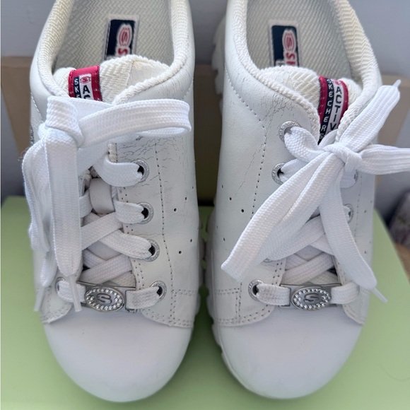 Skechers Shoes - Vintage Skechers White Lace-Up Mules
